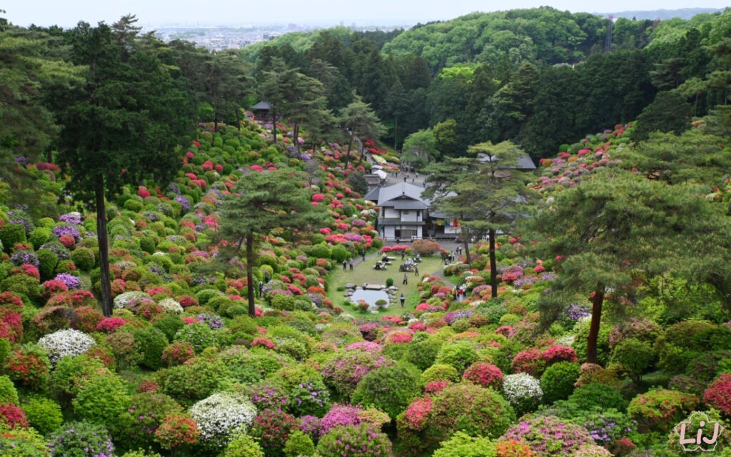 Panorama view at Shiofune Kannon Temple